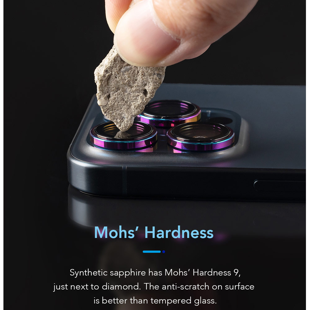 Picture of Apple iPhone 16 6.1  | Hoda Sapphire Lens Protector for iPhone 16 6.1 iPhone 16 Plus 6.7  (2PCS Black)