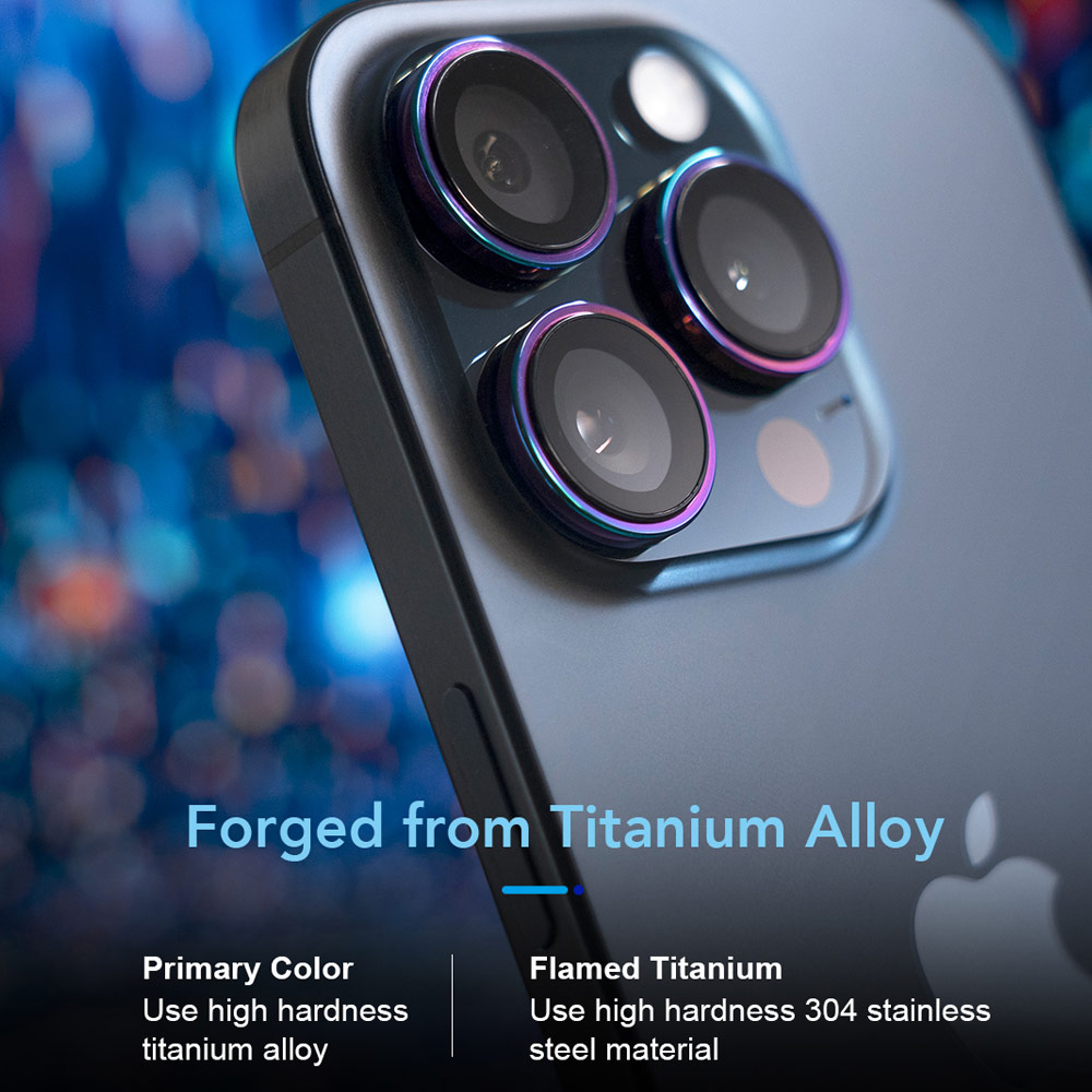 Picture of Apple iPhone 16 6.1  | Hoda Sapphire Lens Protector for iPhone 16 6.1 iPhone 16 Plus 6.7  (2PCS Black)