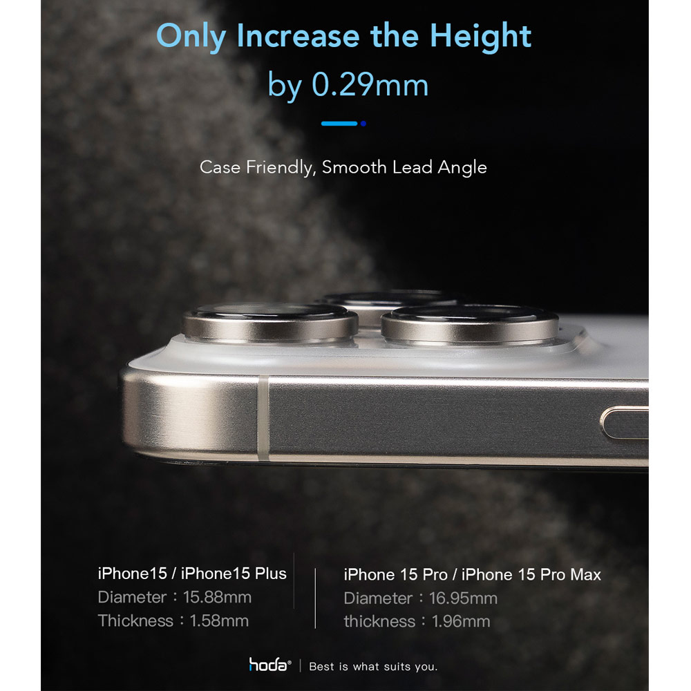 Picture of Apple iPhone 16 6.1  | Hoda Sapphire Lens Protector for iPhone 16 6.1 iPhone 16 Plus 6.7  (2PCS Black)