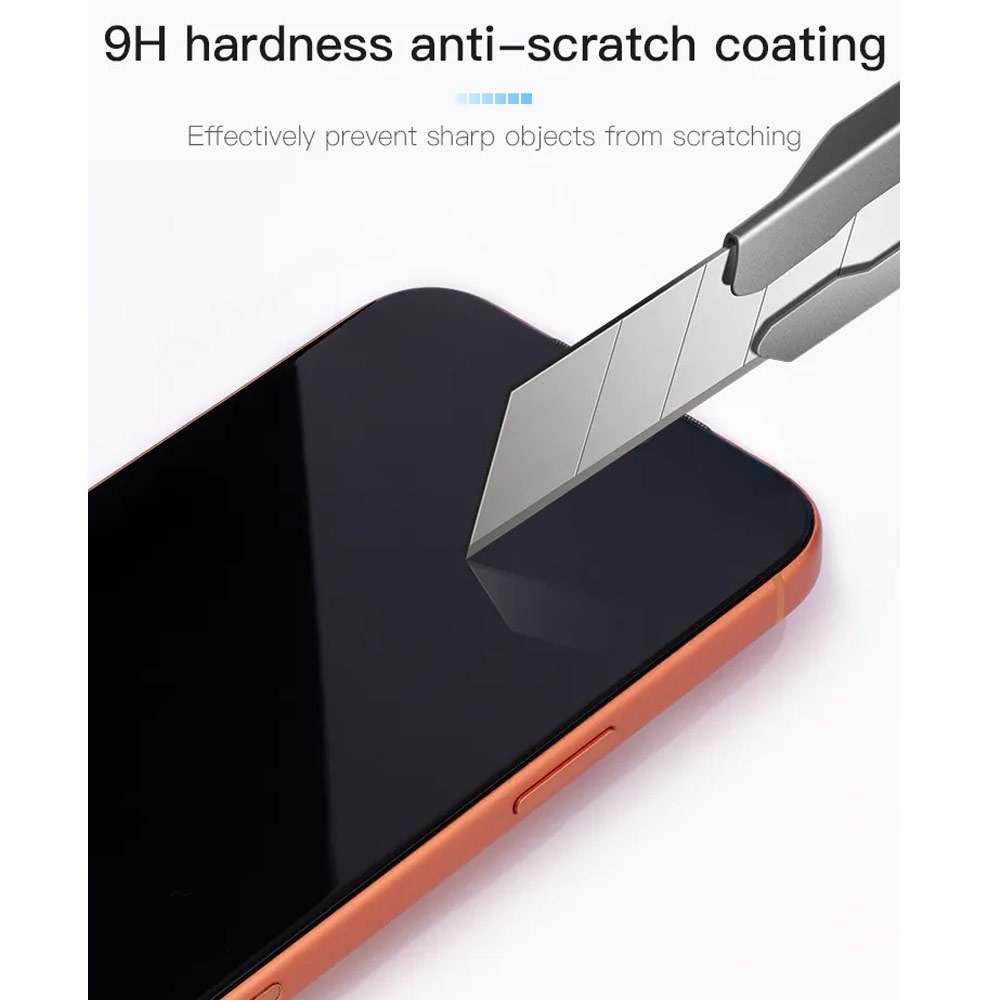 Picture of Apple iPhone 18 Pro Screen Protector | Hoda Full Coverage Tempered Glass Screen Protector for iPhone 18 Pro with Dust-Free Helper - Privacy 4 ways