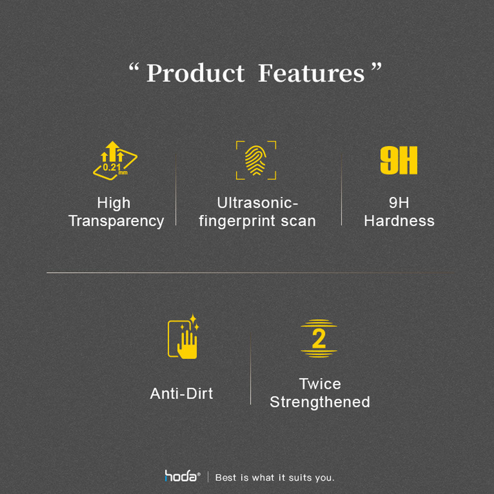 Picture of Samsung Galaxy S22 Plus 6.6 Screen Protector | Hoda 0.21mm 2.5D Full Coverage Tempered Glass Screen Protector for Galaxy S22 Plus (Black)