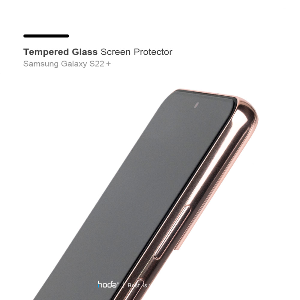 Picture of Samsung Galaxy S22 Plus 6.6 Screen Protector | Hoda 0.21mm 2.5D Full Coverage Tempered Glass Screen Protector for Galaxy S22 Plus (Black)