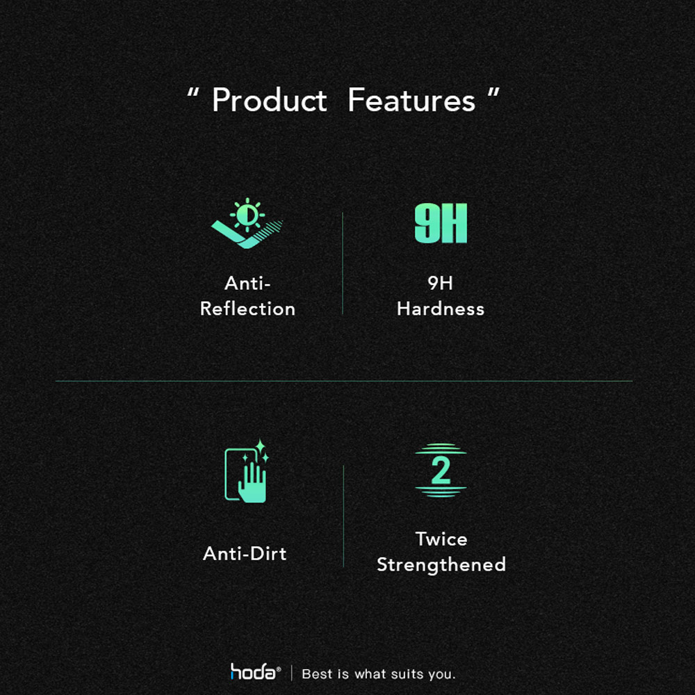 Picture of Apple iPhone 13 Pro Max 6.7 Screen Protector | Hoda 0.33mm 2.5D Full Coverage Tempered Glass Screen Protector for Apple iPhone 13 Pro Max 6.7 iPhone 14 Plus 6.7 (Anti Reflection)