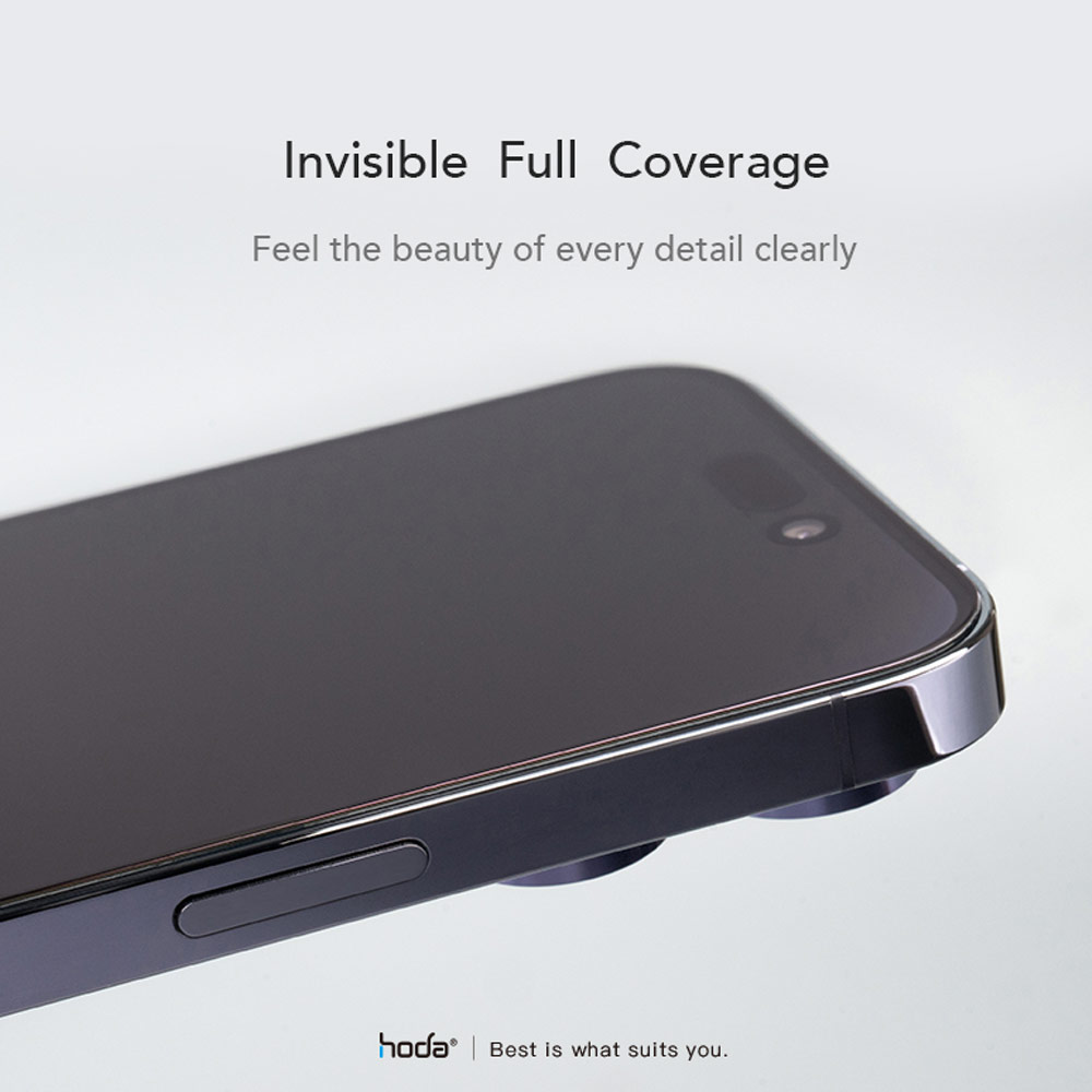 Picture of Apple iPhone 13 Pro Max 6.7 Screen Protector | Hoda 0.33mm 2.5D Full Coverage Tempered Glass Screen Protector for Apple iPhone 13 Pro Max 6.7 iPhone 14 Plus 6.7 (Anti Reflection)