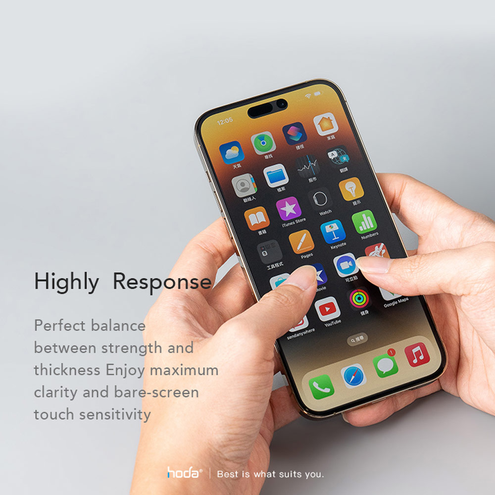 Picture of Apple iPhone 13 Pro Max 6.7 Screen Protector | Hoda 0.33mm 2.5D Anti Glare Matte Gaming Full Coverage Tempered Glass Screen Protector for Apple iPhone 13 Pro Max 6.7 iPhone 14 Plus 6.7  (Matte)