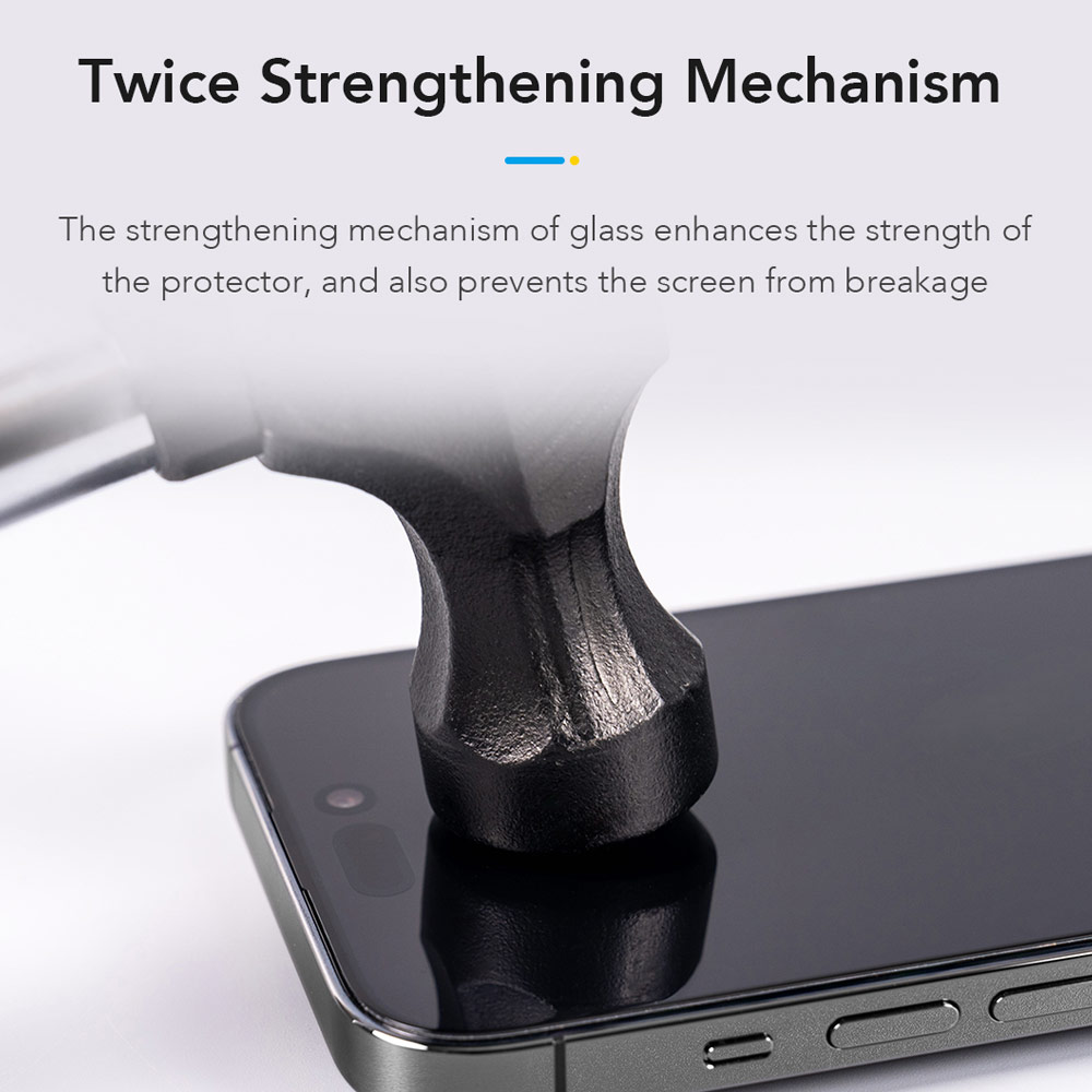 Picture of Apple iPhone 18 Pro Max Screen Protector | Hoda Full Coverage Tempered Glass Screen Protector for iPhone 18 Pro Max iPhone 17 Pro Max with Dust Free Helper - Clear