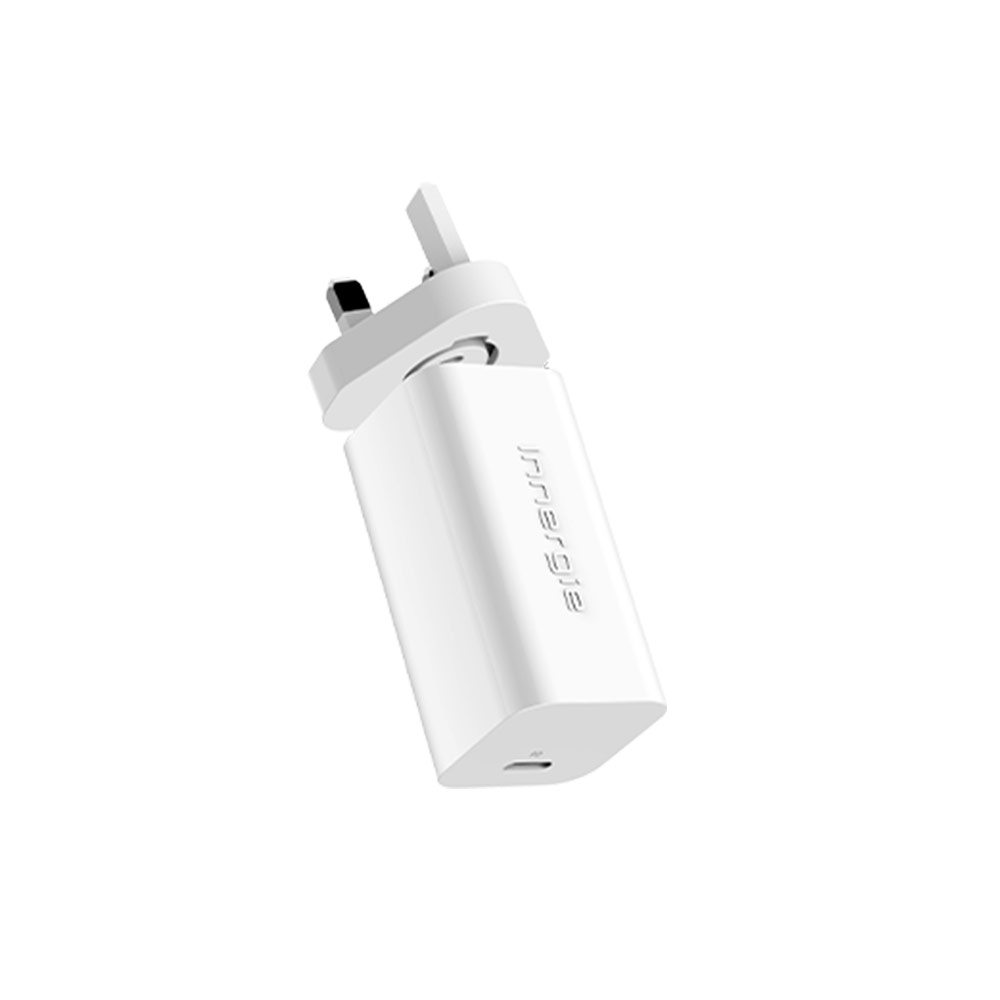Picture of Innergie C6 60W PD PPS USB-C Power Delivery Fast Charge Small Compact Mini Wall Charger UK with Cable TIP for Asus HP Lenovo Dell Acer Laptop Notebook