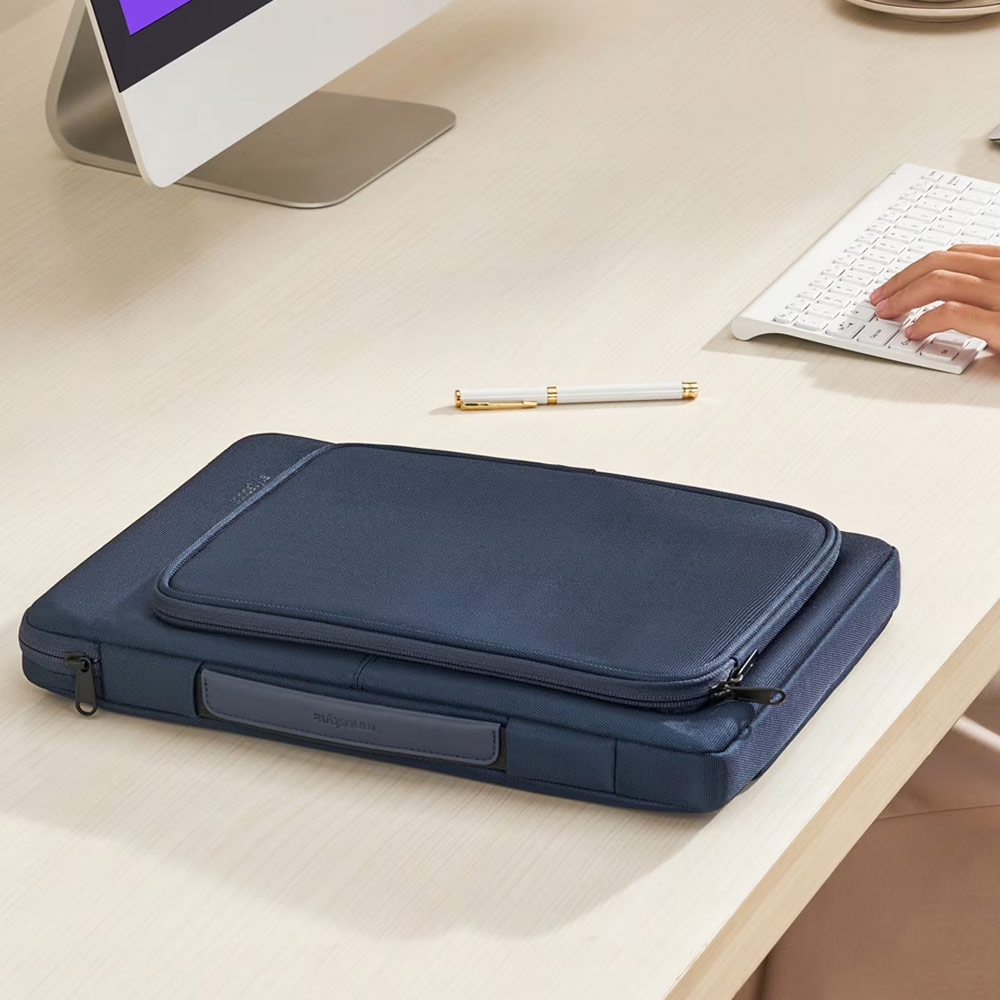 Picture of Innostyle Omiprotect Carrying Sleeve Shock Proof Laptop Notebook Sleeve with Front Compartment for up to 14 inches Laptop (Midnight Blue)