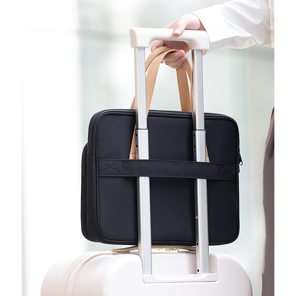 Picture of Innostyle Omiprotect Pro Series Shock Proof Laptop Notebook Hand Carry Sleeve with Front Compartment for up to 16 inches Laptop (Black)