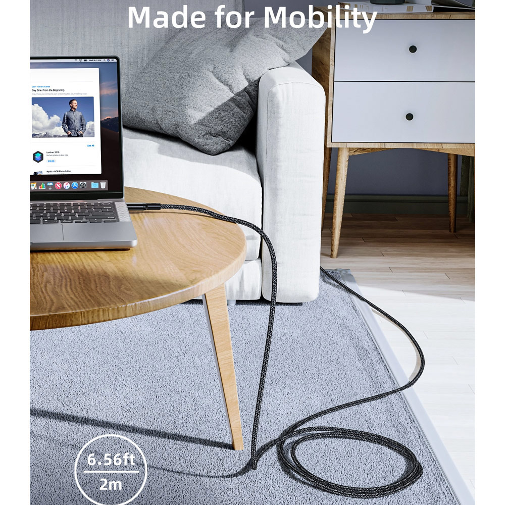 Picture of Innostyle PowerFlex Ultra 100W Fast Charging Data Cable 4K Video Support USB-C to USB-C 200cm (Black)