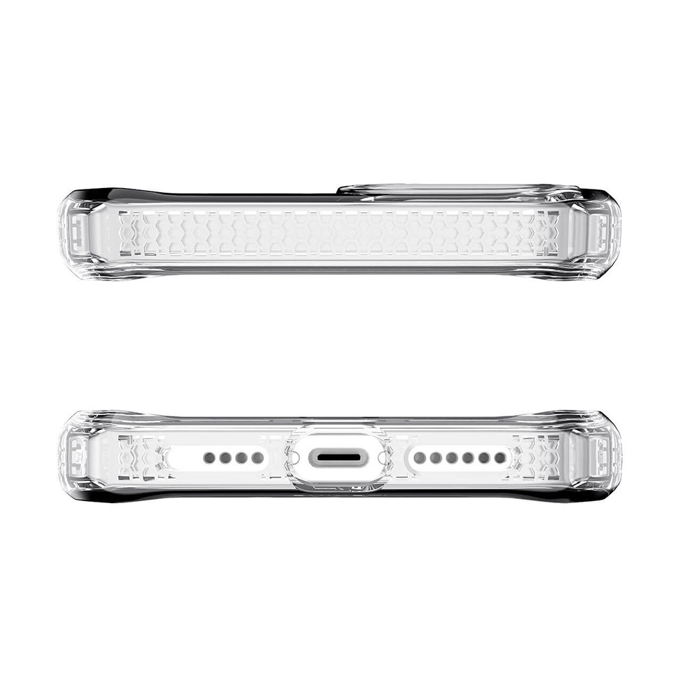 Picture of Apple iPhone 12 6.1 Case | ITSKINS SPECTRUM CLEAR ANTIMICROBIAL Certified Antishock Protection Case for Apple iPhone 12 iPhone 12 Pro 6.1 (Transparent)