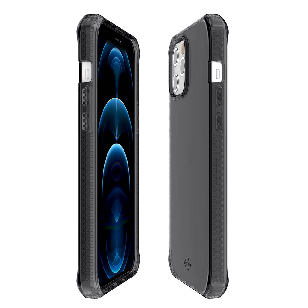 Picture of Apple iPhone 12 Pro Max 6.7 Case | ITSKINS SPECTRUM CLEAR ANTIMICROBIAL Certified Antishock Protection Case for Apple iPhone 12 Pro Max 6.7 (Smoke)