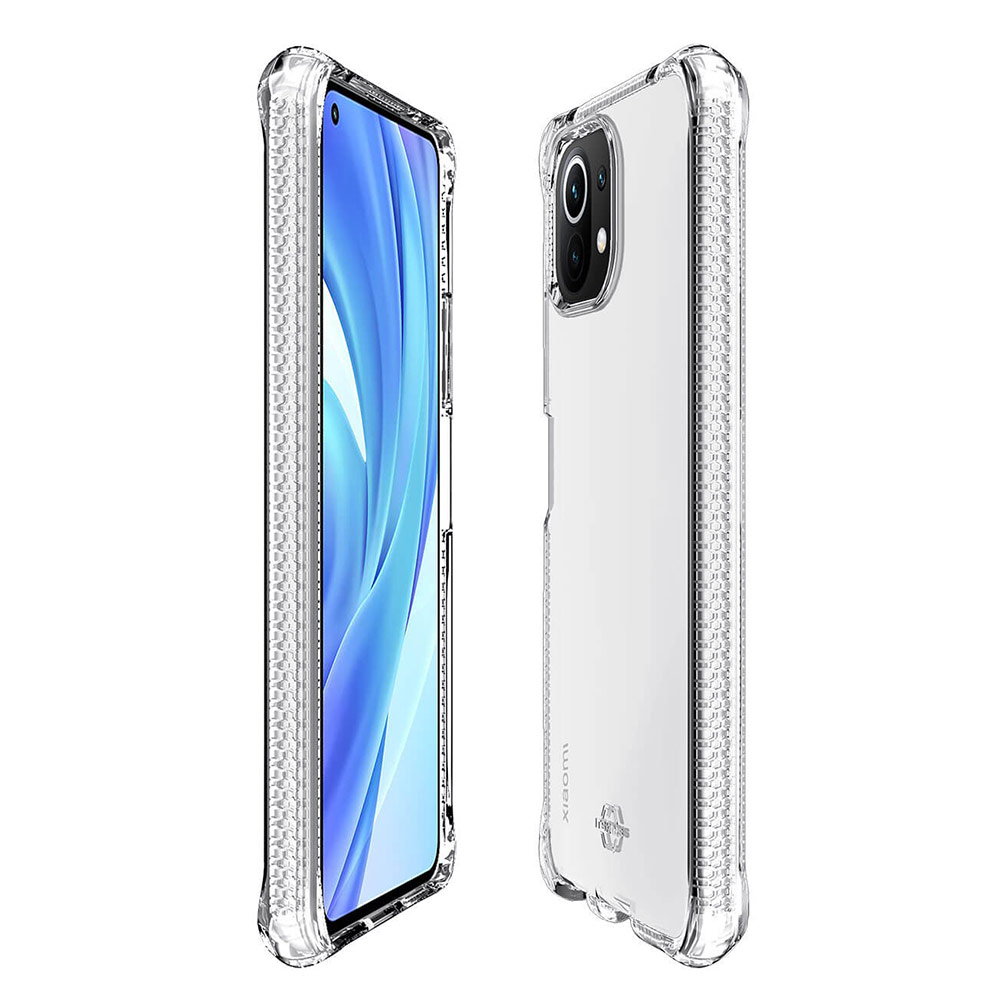 Picture of Xiaomi Mi 11 Lite Case | ITSKINS SPECTRUM CLEAR ANTIMICROBIAL Certified Antishock Protection Case for XiaoMi Mi 11 Lite (Transparent)