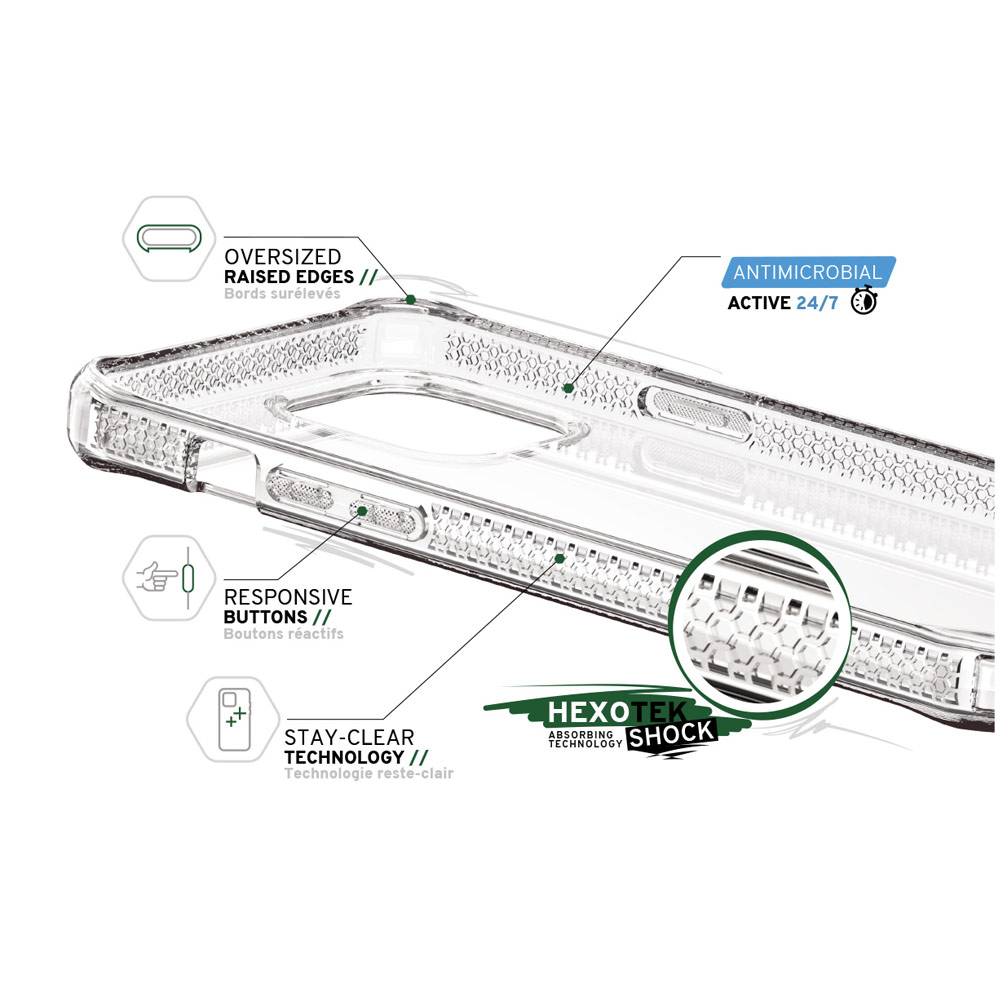 Picture of Apple iPhone 14 Plus 6.7 Case | ITSKINS SPECTRUM R CLEAR Drop Protection Case for iPhone 14 Plus 6.7 (Transparent)