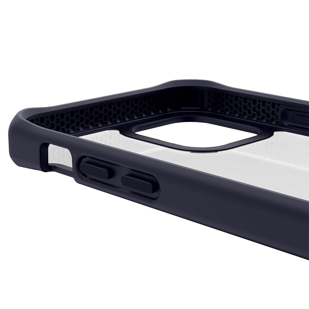 Picture of Apple iPhone 12 6.1 Case | ITSKINS HYBRID SOLID ANTIMICROBIAL Certified Antishock Protection Case for Apple iPhone 12 iPhone 12 Pro 6.1 (Deep Blue transparent)