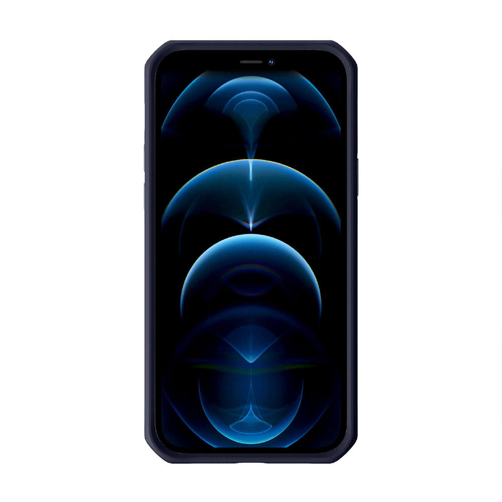 Picture of Apple iPhone 12 6.1 Case | ITSKINS HYBRID SOLID ANTIMICROBIAL Certified Antishock Protection Case for Apple iPhone 12 iPhone 12 Pro 6.1 (Deep Blue transparent)