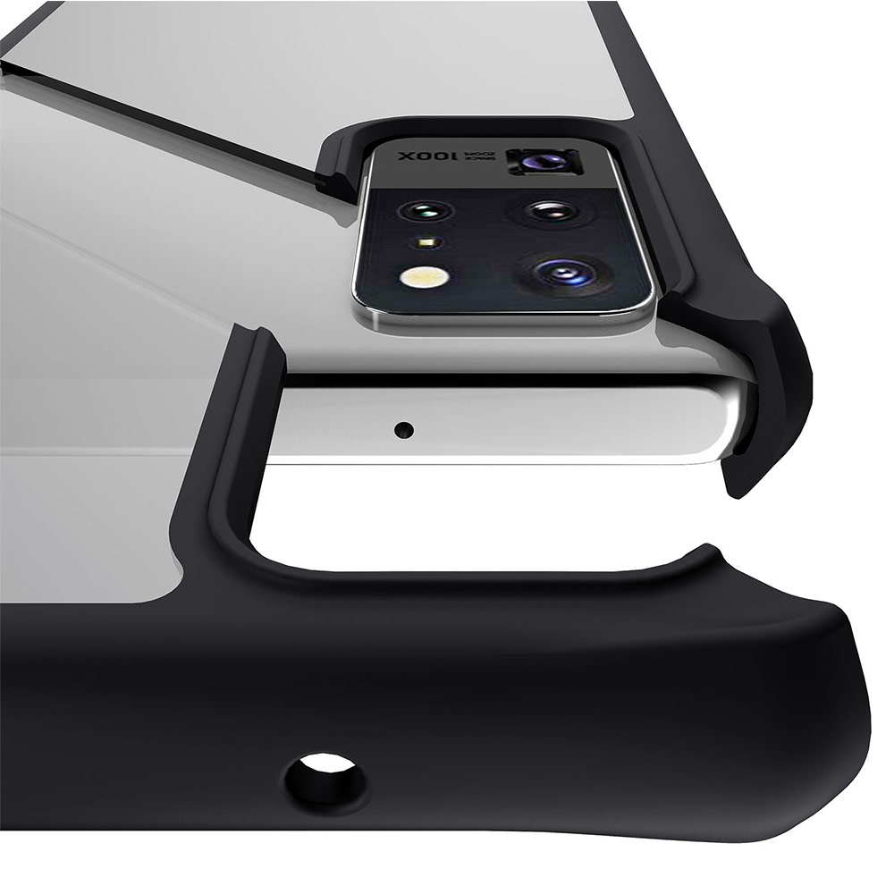 Picture of Samsung Galaxy Note 20 Case | ITSKINS HYBRID SOLID ANTIMICROBIAL Certified Antishock Protection Case for Samsung Galaxy Note 20 6.7 (Plain Black transparent)