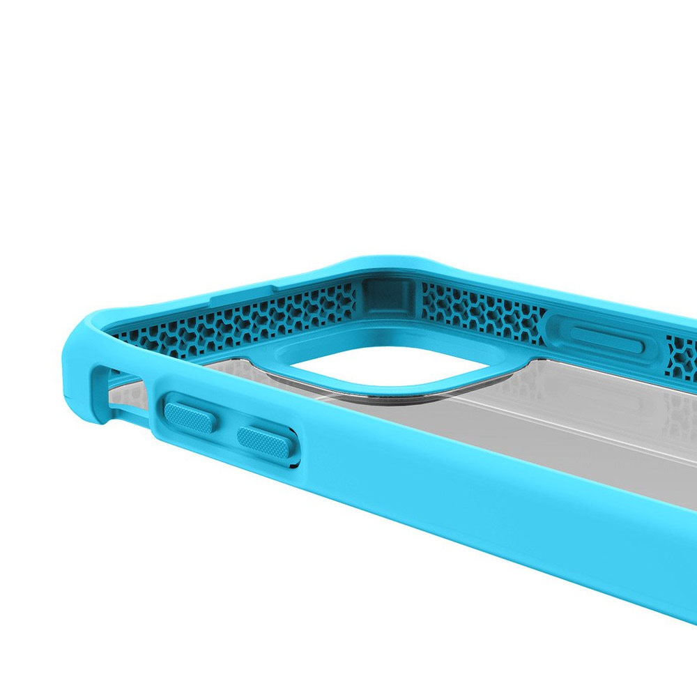 Picture of Apple iPhone 13 Pro Max 6.7 Case | ITSKINS HYBRID SOLID Drop Protection Case for iPhone 13 Pro Max 6.7 (Blue Transparent)