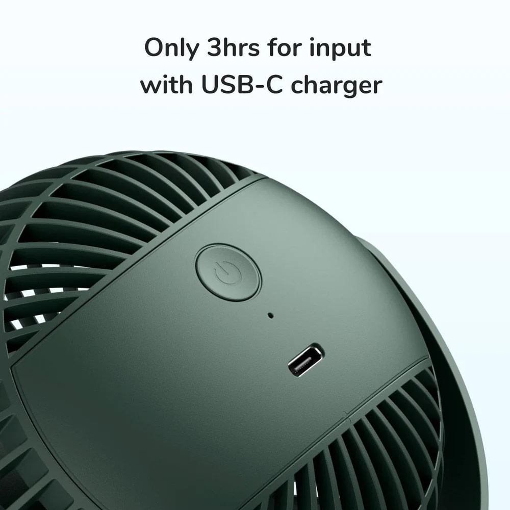 Picture of Jisulife Malaysia Child Baby Safe Low Noise Stroller Car Seat Rotatable Flexible Tripod Rechargeable Fan FA24  (White)