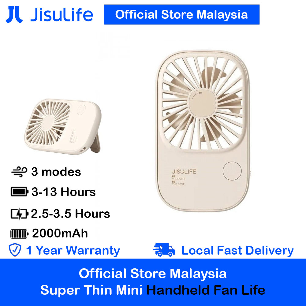 Picture of Jisulife Malaysia Handheld Fan Ultra Thin Mini Fan Small Portable Fan USB Rechargeable Personal Lash Fan with 3 Speeds for Office Outdoor Travel (Beige) Red Design- Red Design Cases, Red Design Covers, iPad Cases and a wide selection of Red Design Accessories in Malaysia, Sabah, Sarawak and Singapore 