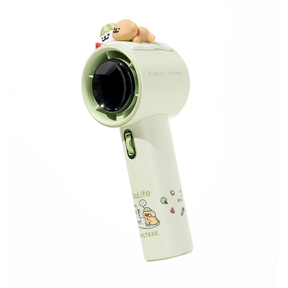 Picture of Jisulife Limited Edition Gift Idea Box Maltese Dog 100 Speed Control Wide Wind Portable Handheld Fan Kipas Pegang Tangan Angin Kuat