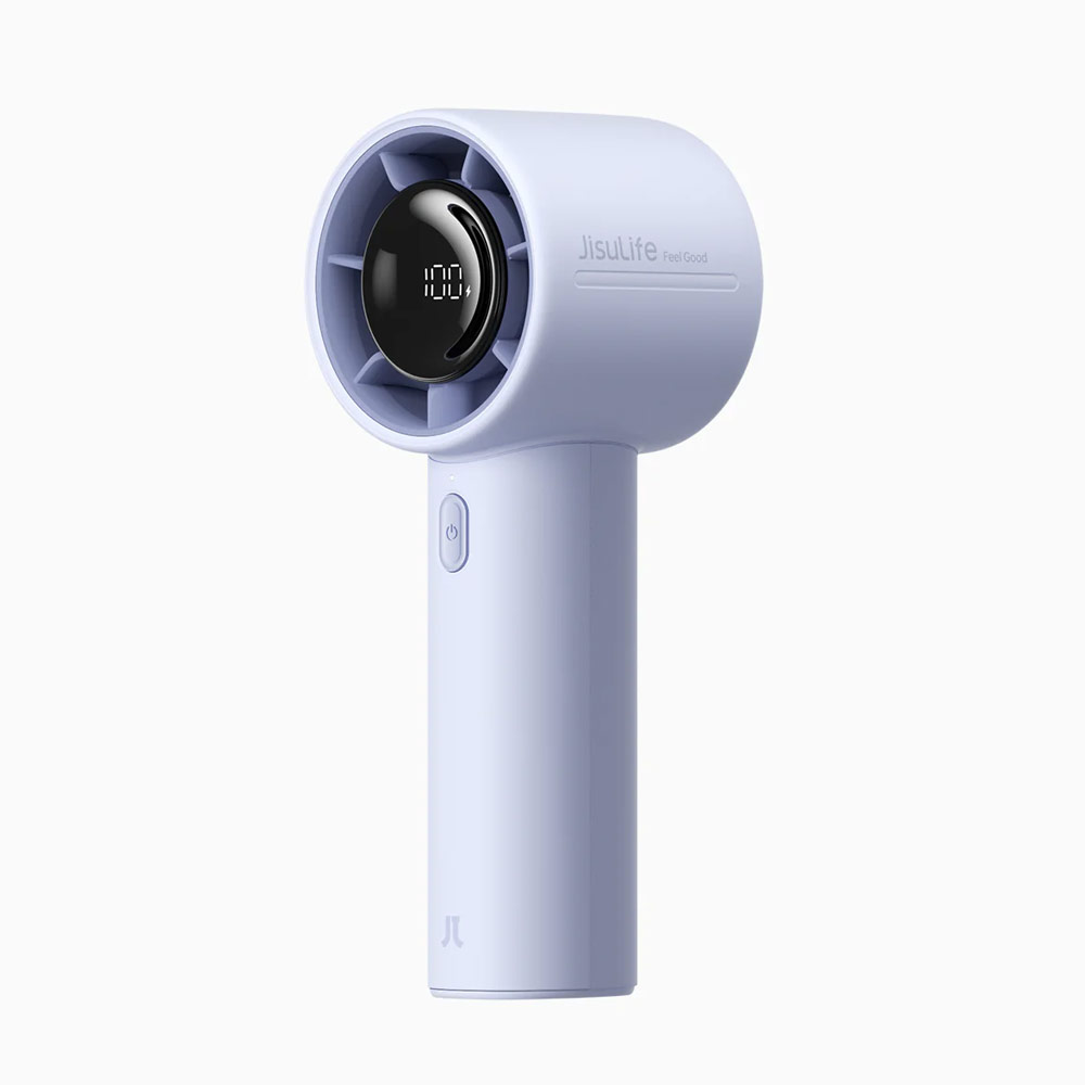Picture of Jisulife Life 10S Portable Handheld Fan 5 Speed Mode LED Display Easy Carry Turbo Wind Speed Fan Kipas Jisulife (Blue)
