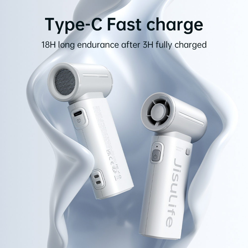 Picture of Jisulife Malaysia Life9 Handheld Fan Ultra Mini Compact Small Pocket Size Portable Handheld Fan Kipas Pegang Tangan Angin Kuat (3600mah Black)