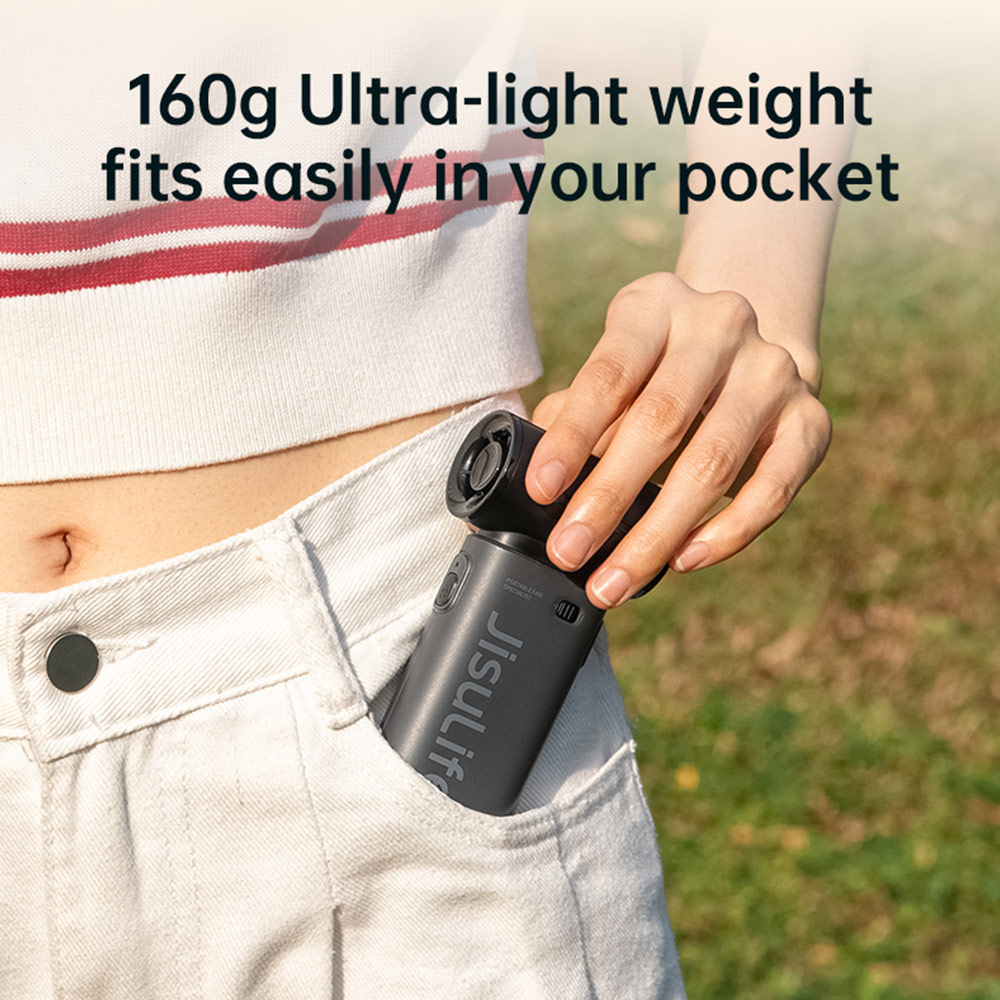 Picture of Jisulife Malaysia Life9 Handheld Fan Ultra Mini Compact Small Pocket Size Portable Handheld Fan Kipas Pegang Tangan Angin Kuat (3600mah Black)