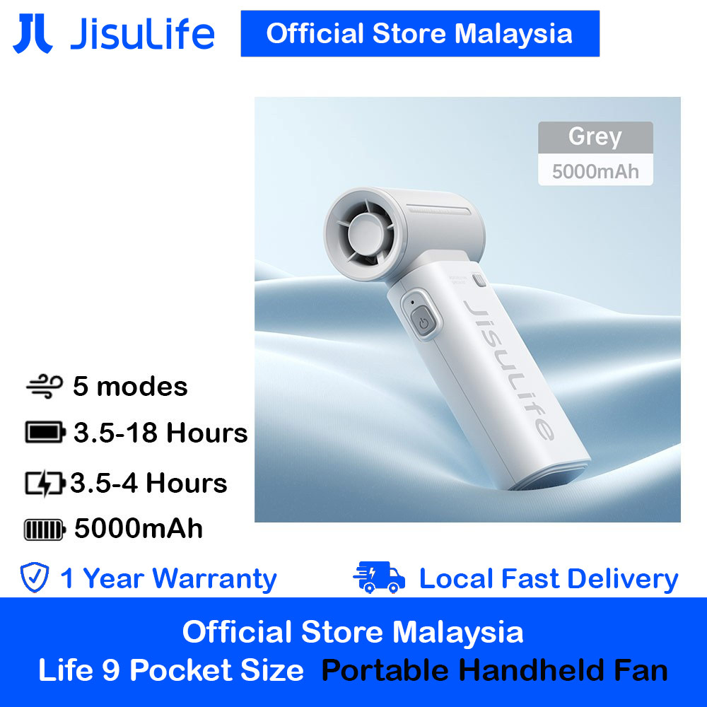 Picture of Jisulife Malaysia Life9 Handheld Fan Ultra Mini Compact Small Pocket Size Portable Handheld Fan Kipas Pegang Tangan Angin Kuat (5000mah Grey) Red Design- Red Design Cases, Red Design Covers, iPad Cases and a wide selection of Red Design Accessories in Malaysia, Sabah, Sarawak and Singapore 