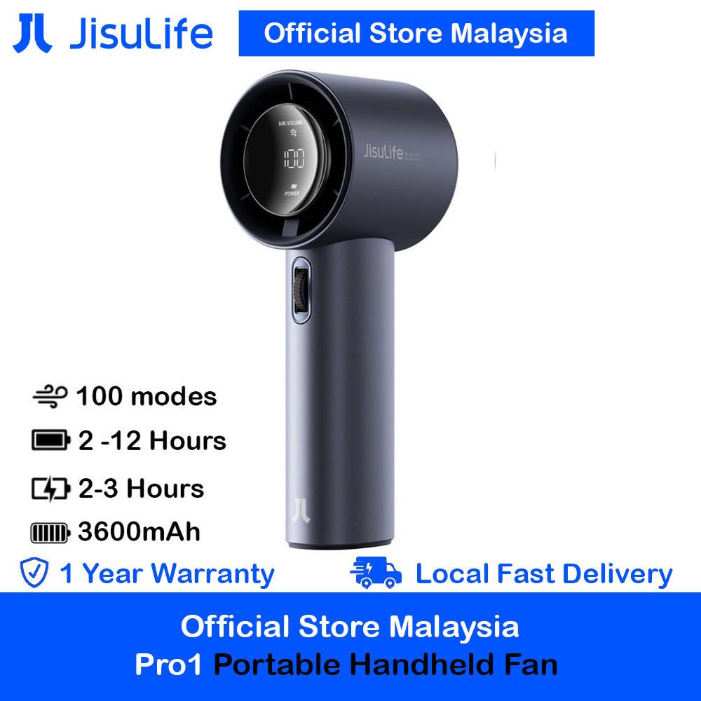 Picture of Jisulife Malaysia Super Power 100 Speed Turbo Strong Wind Portable Fast Charge Rechargeable  3600mAh Hidden Blade High Quality Handheld Mini Fan for Outdoor Indoor Badminton Court Concert Picnic Camping FA53ABS (Blue) Red Design- Red Design Cases, Red Design Covers, iPad Cases and a wide selection of Red Design Accessories in Malaysia, Sabah, Sarawak and Singapore 