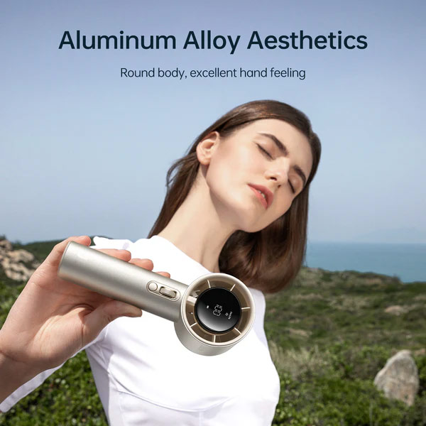 Picture of Jisulife Pro1S 2025 100 Speed Control Aluminum Body Portable Handheld Fan Kipas Jisulife (Bright Brown)