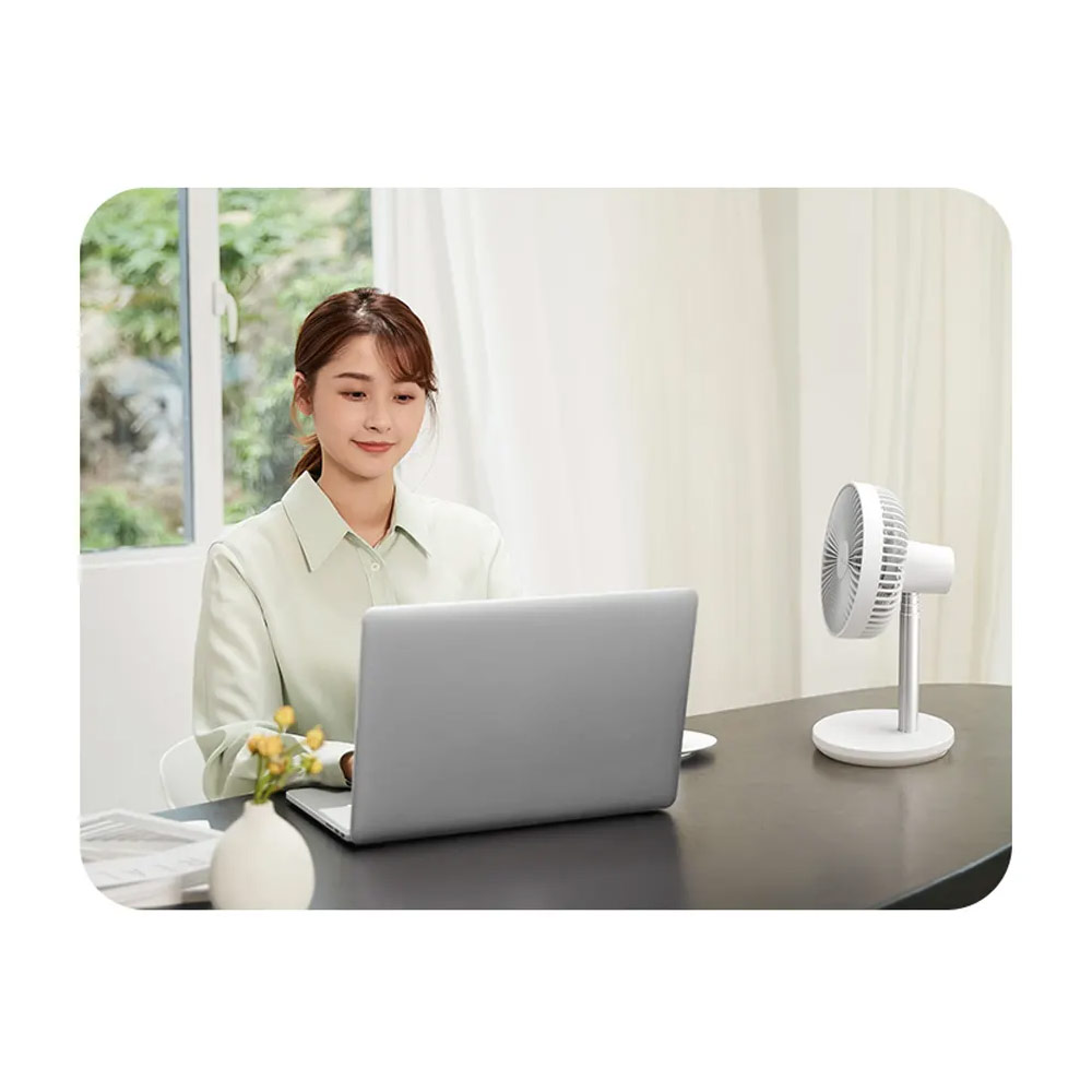 Picture of JISULIFE Malaysia Oscillating Rotation Desk Fan Portable Timer Setting Extendable Desktop Fan 8000mAh USB-C Rechargeable Electric Table Fan for Office Room Travel Outdoor Indoor Picnic FA13P (Dark Green)