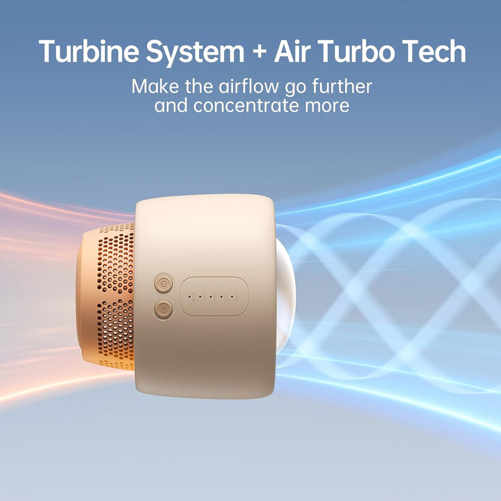 Picture of Jisulife Malaysia Life2 Child Baby Safe Stroller Car Seat Rotatable Flexible Tripod Rechargeable Bladeless Fan (Brown)