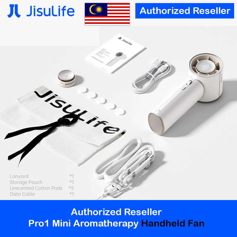 Picture of JisuLife Handheld Fan Pro1 Mini Size Aromatherapy Leather Design Compact Portable 30h Long Battery Ultra Quiet (White) Red Design- Red Design Cases, Red Design Covers, iPad Cases and a wide selection of Red Design Accessories in Malaysia, Sabah, Sarawak and Singapore 
