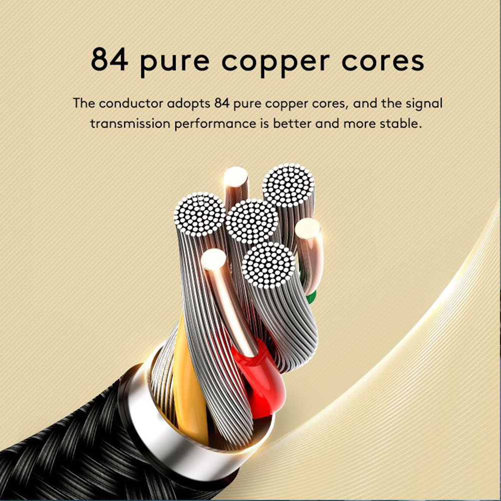 Picture of JOYROOM 3.5mm Gold Plate Joint Premium Sound AUX Headphone Car Stereo Cable Audio Cable 200cm (Black)