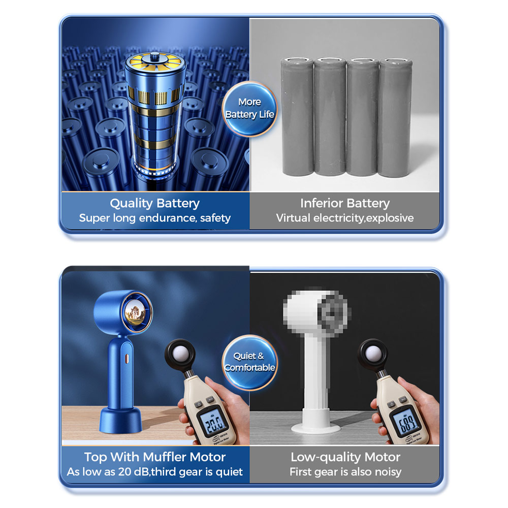 Picture of Joyroom JR-CY453 USB-C 3 Speed Hold and Stand On Desk Folding Handheld Fan 3000mAh (Green)