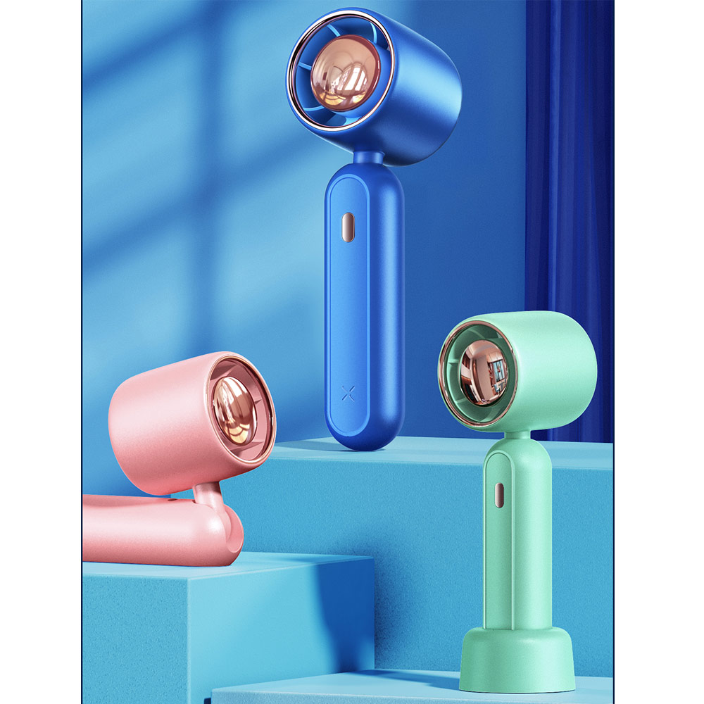 Picture of Joyroom JR-CY453  USB-C 3 Speed Hold and Stand On Desk Folding Handheld Fan 3000mAh (Green)