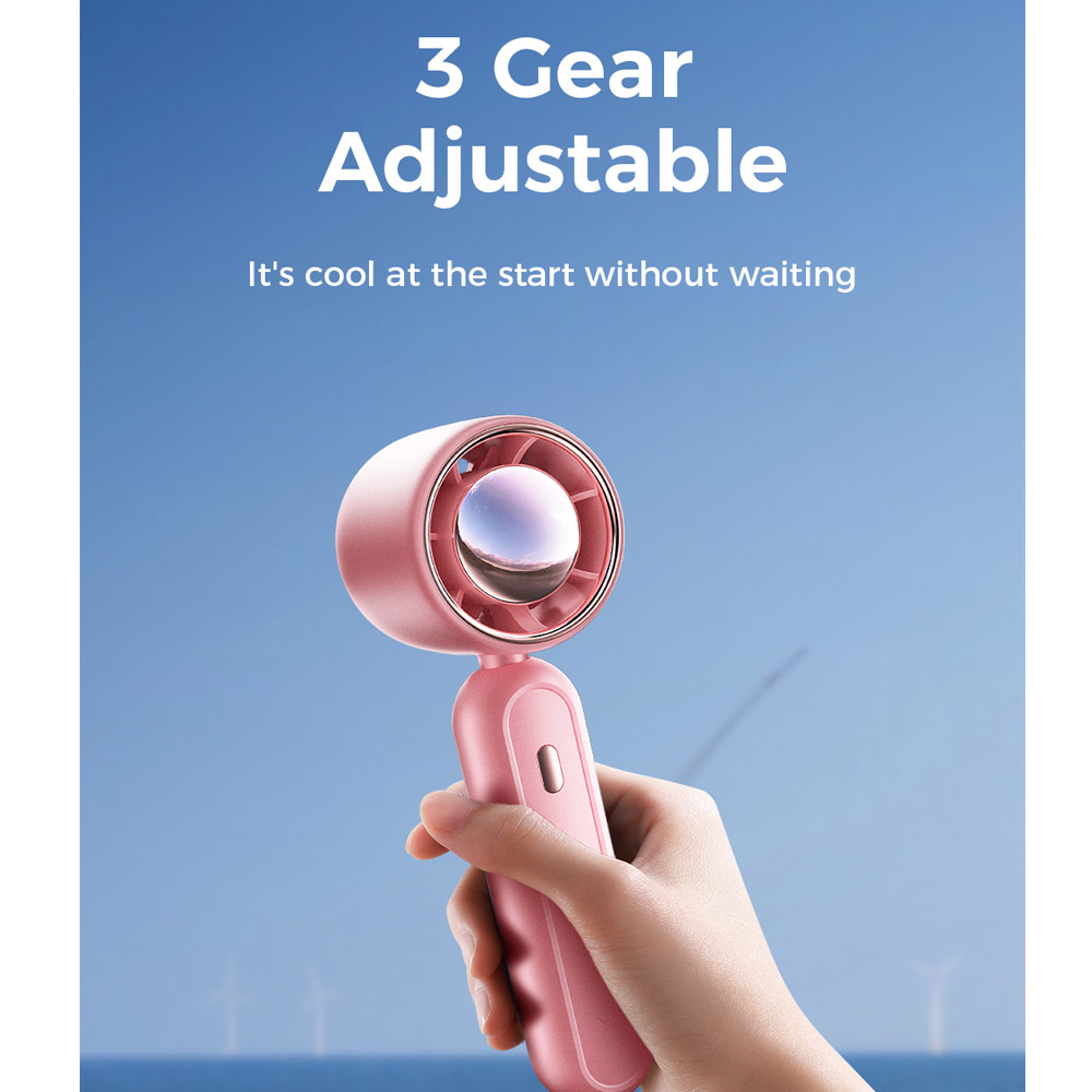 Picture of Joyroom JR-CY453 USB-C 3 Speed Hold and Stand On Desk Folding Handheld Fan 3000mAh (Green)