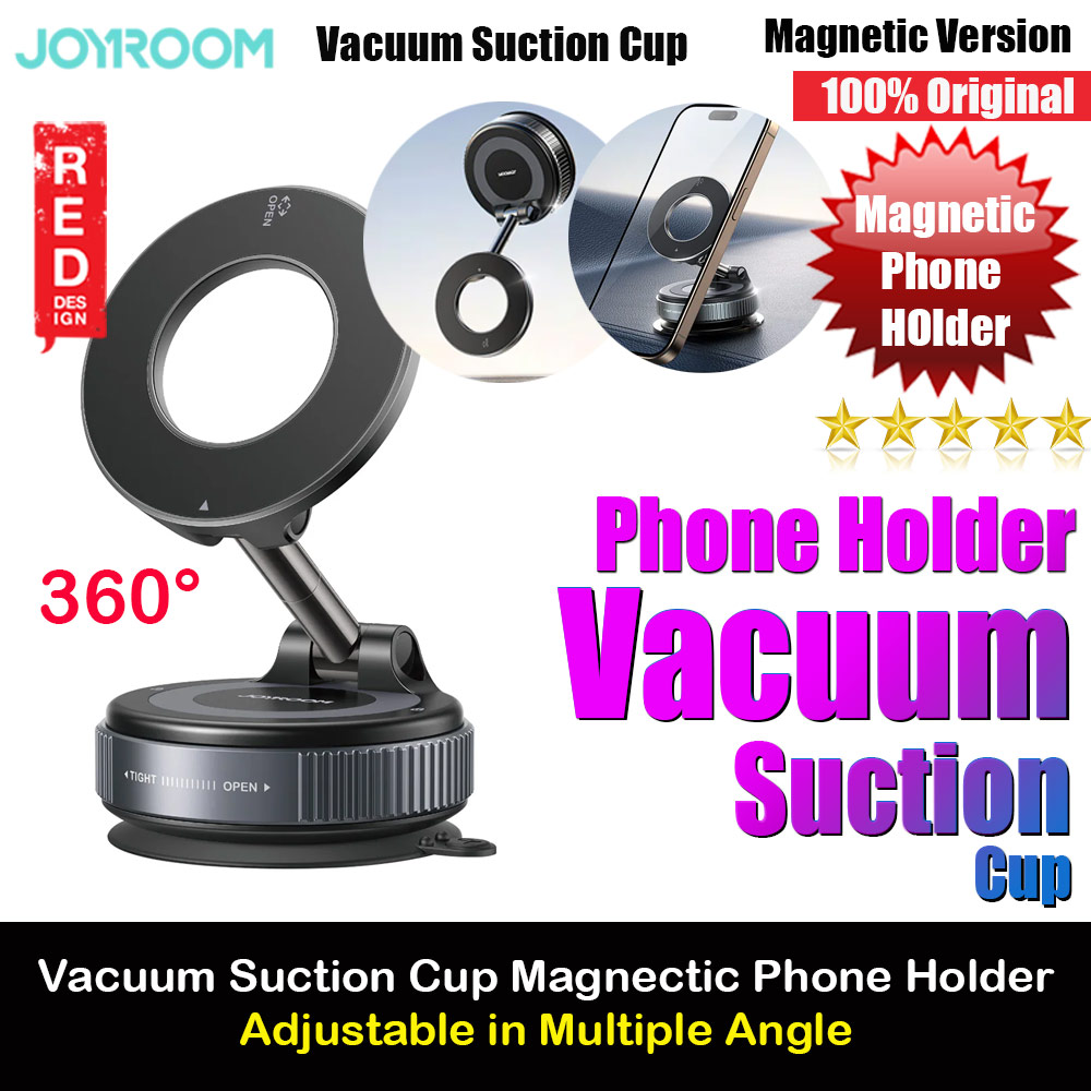 Picture of Joyroom JR-ZS501 Magnetic Car Holder Car Mount Phone Holder with Strong Vacuum Suction for Windscreen Dashboard Mirror Red Design- Red Design Cases, Red Design Covers, iPad Cases and a wide selection of Red Design Accessories in Malaysia, Sabah, Sarawak and Singapore 