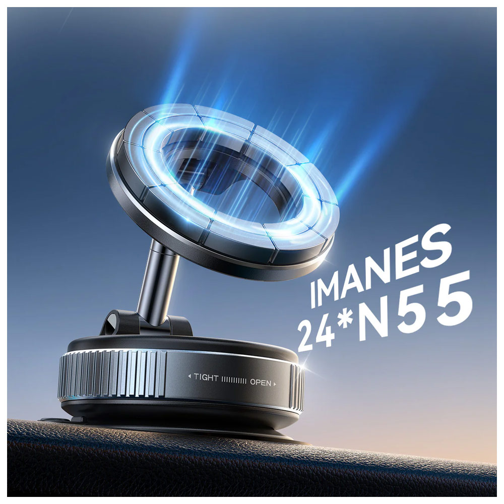 Picture of Joyroom JR-ZS501 Magnetic Car Holder Car Mount Phone Holder with Strong Vacuum Suction for Windscreen Dashboard Mirror