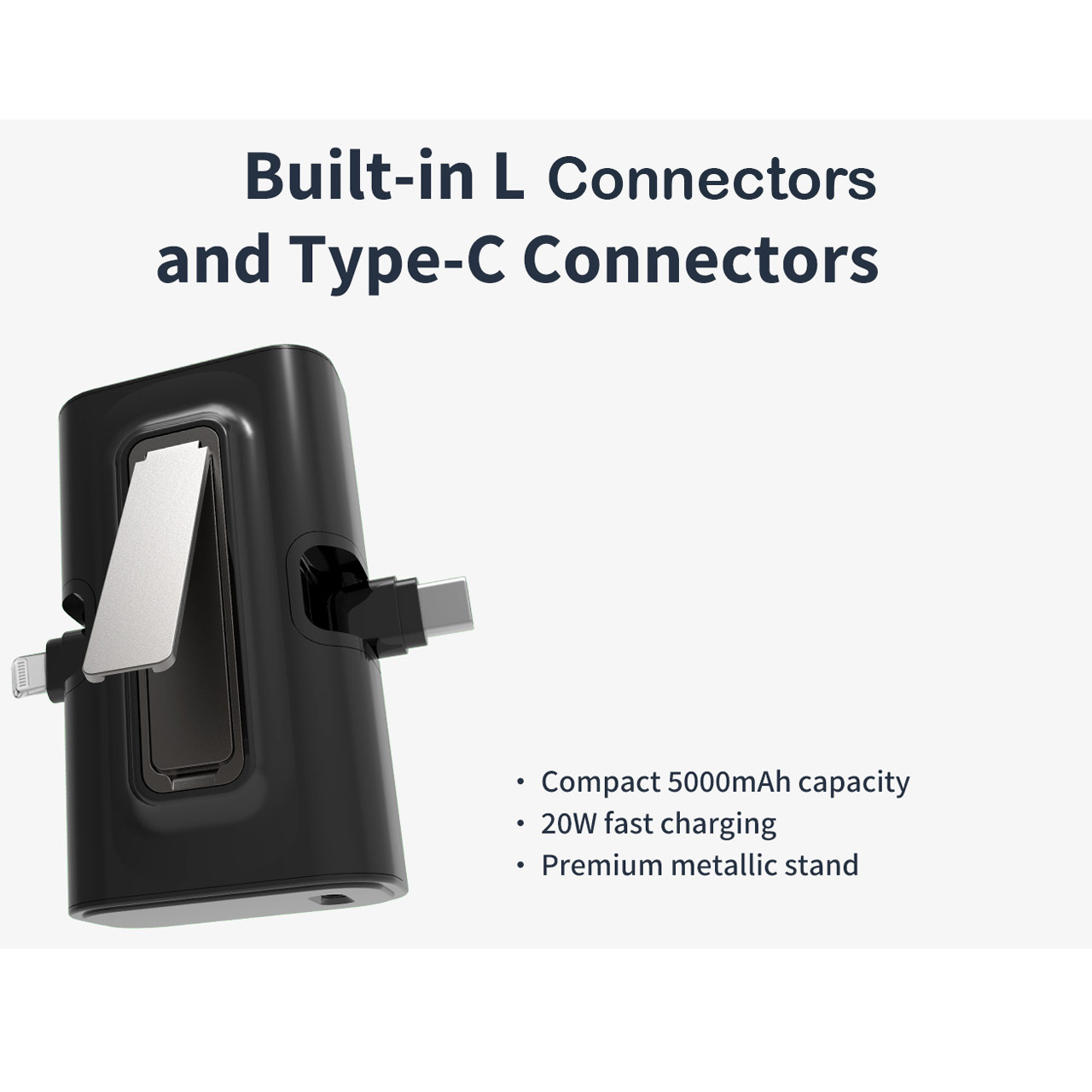 Picture of Lapo iWatch Powerbank Pocket Mini Small Size Powerbank 20W Fast Charge with Type-C Connector Apple Watch Powerbank (Black)