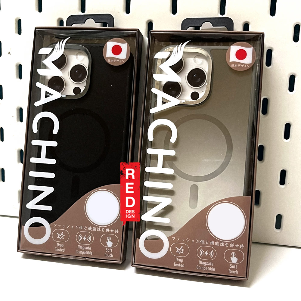 Picture of Apple iPhone 16 Pro 6.3 Case | Machino Chrome Hybrid Metal Lens Frame Magnetic Compatible Drop Protection Case for iPhone 16 Pro 6.3 (Black)