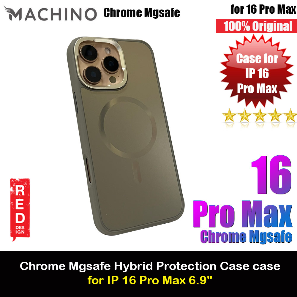 Picture of Machino Chrome Hybrid Metal Lens Frame Magnetic Compatible Drop Protection Case for iPhone 16 Pro Max 6.9 (Titanium) Apple iPhone 16 Pro Max 6.9- Apple iPhone 16 Pro Max 6.9 Cases, Apple iPhone 16 Pro Max 6.9 Covers, iPad Cases and a wide selection of Apple iPhone 16 Pro Max 6.9 Accessories in Malaysia, Sabah, Sarawak and Singapore 