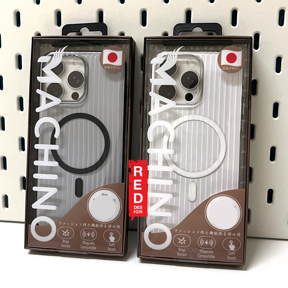 Picture of Apple iPhone 16 6.1 Case | Machino Luggage Design PC Slim Hard Magnetic Compatible Drop Protection Case for iPhone 16 6.1 (Clear Black)