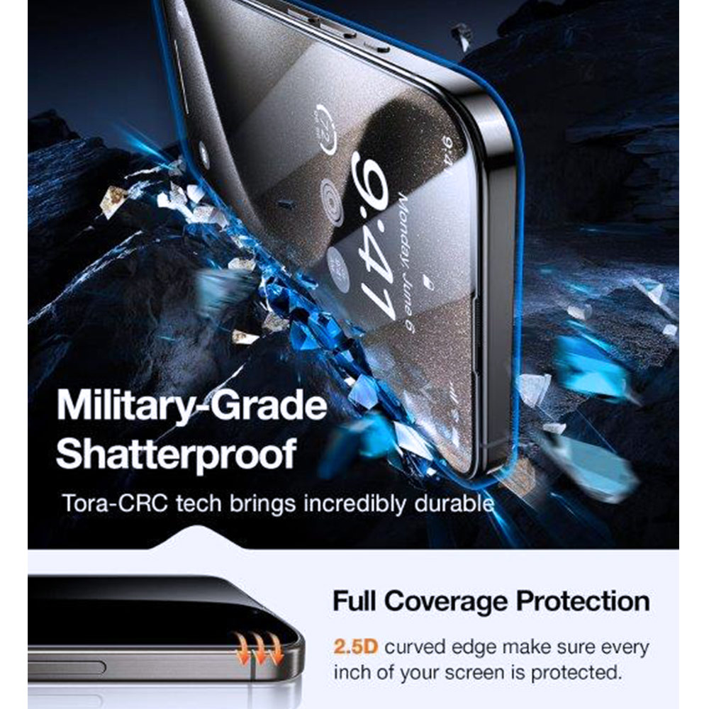 Picture of Apple iPhone 16 Plus 6.7 Screen Protector | Machino 2.5D Full Cover Tempered Glass Screen Protector for iPhone 16 Plus 6.7 (Clear)