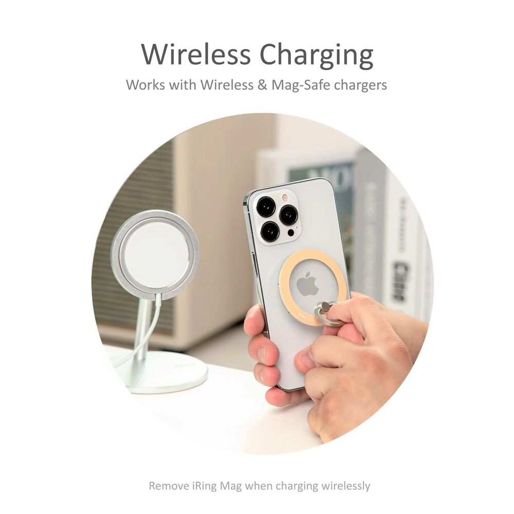 Picture of AAUXX iRing Mag Magnetic Ring Holder Phone Grip and Kickstand Stand Compatible with Magsafe (Alpine Green)