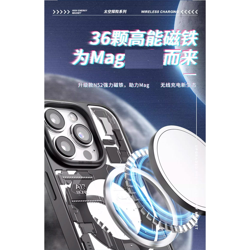 Picture of Apple iPhone 15 Pro 6.1 Case | Red Design Selected Mecha Motherboard Chipset Design Magnetic Case Casing for iPhone 15 Pro 6.1 (Motherboard)