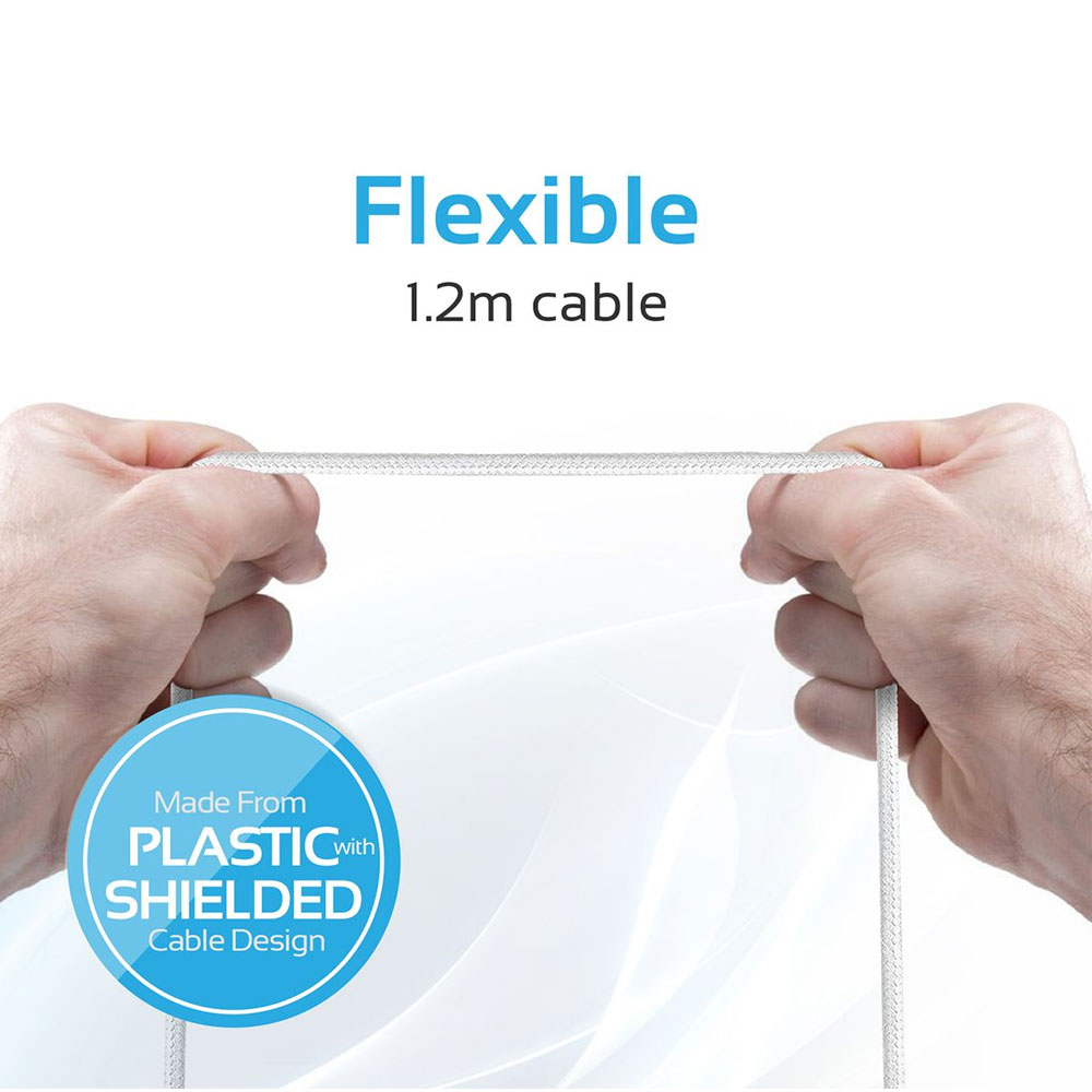 Picture of Promate 3 in 1 USB-C Type C Micro USB Lightning Multipurpose Cable Data and Charge Cable UniLink-Trio (Silver)