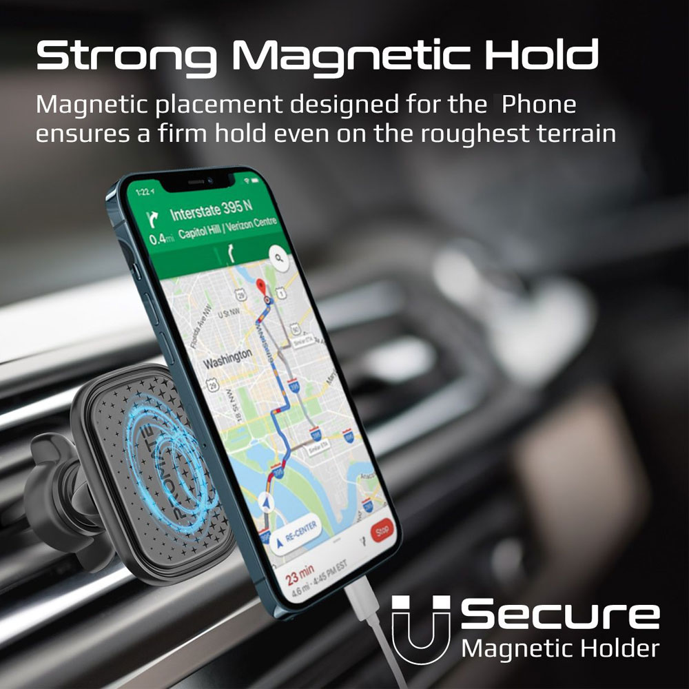Picture of Promate Magnetic Air Con Vent 360 Degree Rotation Car Phone Holder Mount VentMag XL