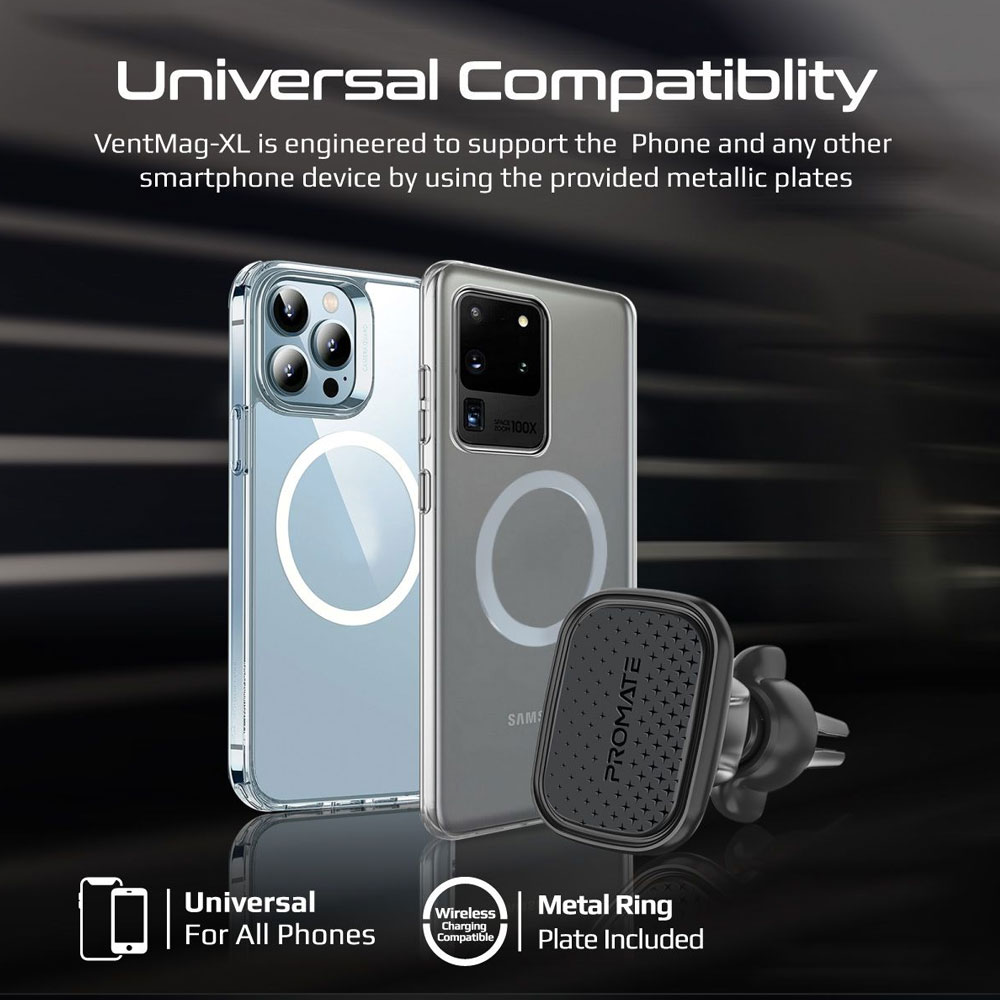 Picture of Promate Magnetic Air Con Vent 360 Degree Rotation Car Phone Holder Mount VentMag XL